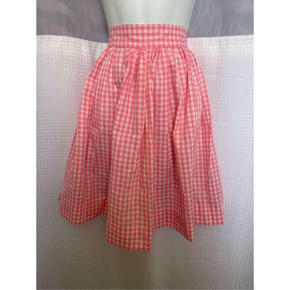 Vintage Style Pink Gingham Apron Cottagecore Cabincore - Picture 4 of 4